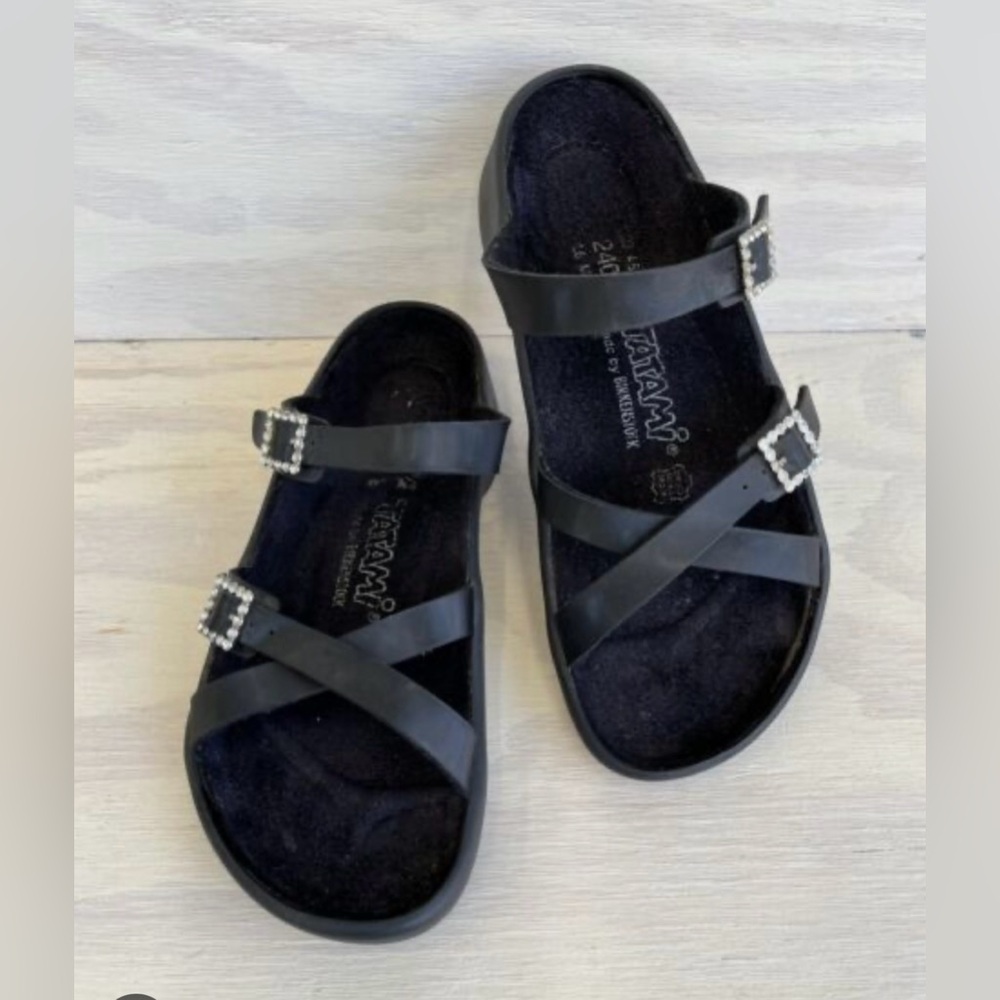 Birkenstock Tatami black bling sandals size 37/US 6.5-7 cute